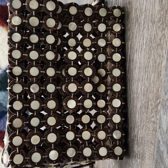 Vintage coconut tiki shell purse - Picture 3 of 10